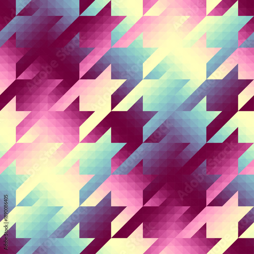 Houndstooth pattern in abstract geometric style. Seamless vector background.