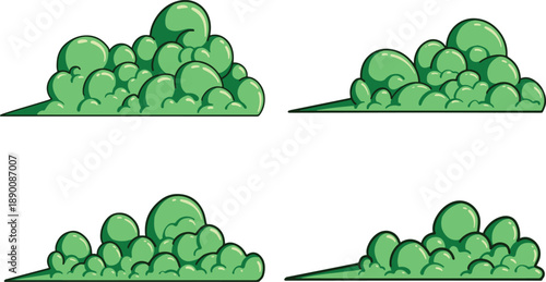 Colorful cloud vector illustration with cute, playful, and eye-pleasing bright colors. Soft and cheerful design suitable for backgrounds, kids illustrations, decorative designs, posters, social media 