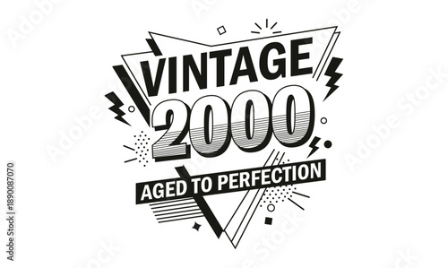 vintage 2000 aged to perfection t shirt design