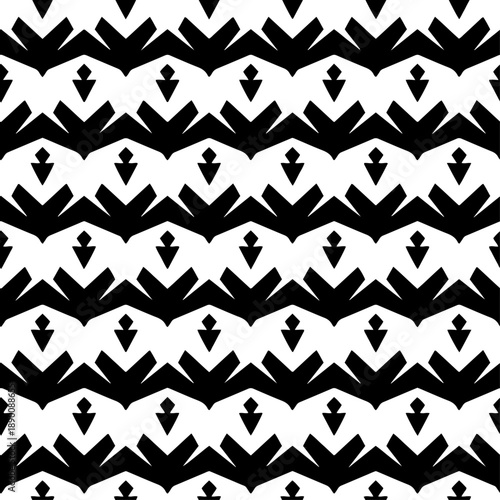 Modern monochrome abstract vector seamless geometric pattern