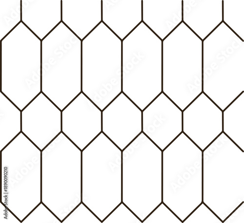 Geometric Hexagonal Grid Pattern