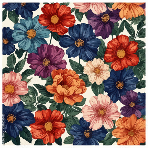 Flowers Pattern Eps Format Design