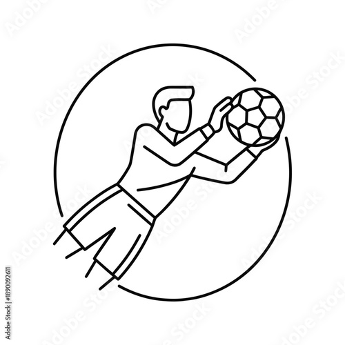 goalkeeper holding a ball in soccer