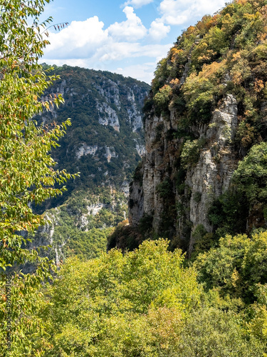 Vikos Gorge dramatic cliffs and canyon landscape, Zagori, Greece