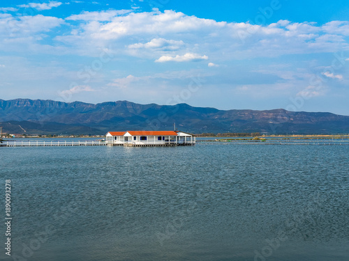 Stilt house on Messolonghi lagoon, Greece
