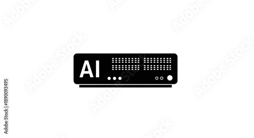 Modern AI computer hardware with sleek design