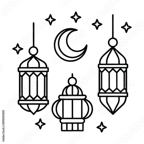 ramadan silhouette pattern with dates