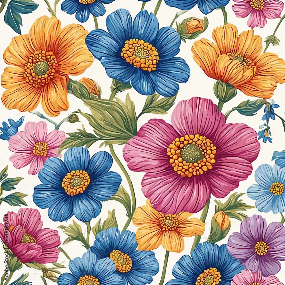 custom made wallpaper toronto digitalFlowers Pattern Eps Format Design