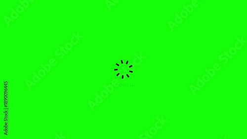 Animated of circle loading icon .Wheel loading concept icon on green background animation.
