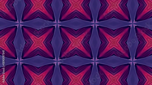 Kaleidoscope variation Mandala Neon light animation symmetric pattern ornamental decorative Geometric Loop footage