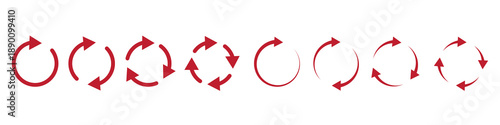 circle arrow icon set. circular arrow icon, refresh, reload arrow icon symbol sign, vector illustration