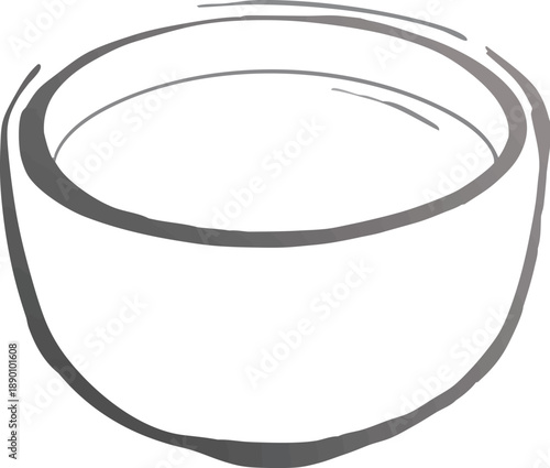 お茶　湯呑に入った温かい日本茶の線画イラスト.eps