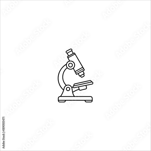 laboratory microscope icon science tool vector illustration