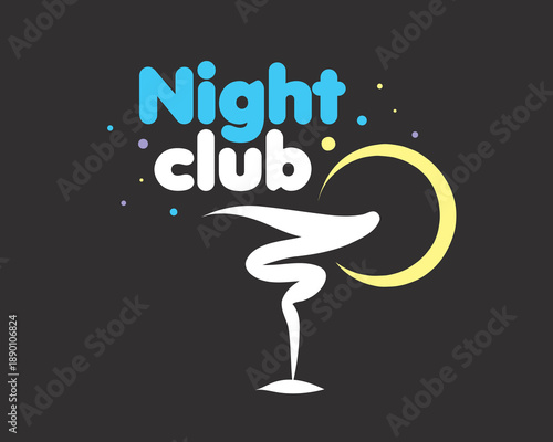 Vector hand-drawn logo for a nightclub