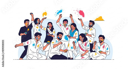 Diverse Group of Young People Celebrating Success with Confetti