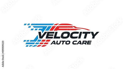 Velocity Auto Care Logo Design Element.