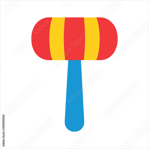 Giant inflatable mallet balloon Illustration, Fair Clipart, Circus Clip art, Carnival Celebration Art, Carnival Digital File