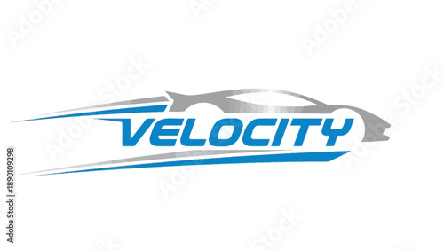 Velocity Car Racing Logo Design Concept.
