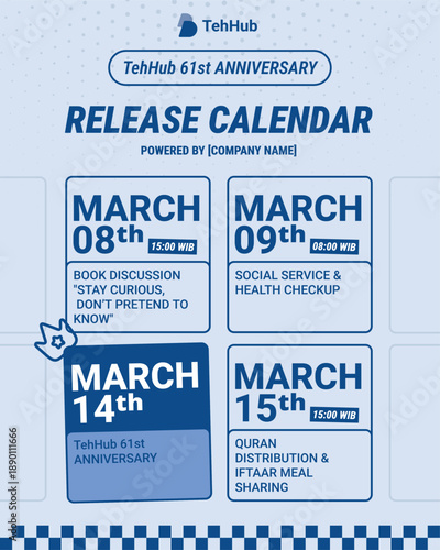 Event Release Calendar Poster – Social Media Template