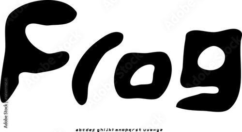 Frog Playful Rounded Display Font Alphabet – Cute Organic Handwritten Typeface with Fun Friendly Meaning for Kids Branding, Cartoon Logos, Game Titles, Posters & Creative Typography