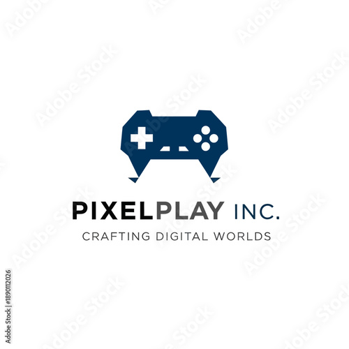 Pixelplay Inc Gaming Controller Logo Design.