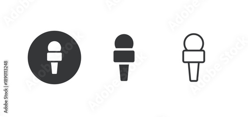 Microphone icon. Multi series icon. Perfect pixel isolated on white background. Vector illustration