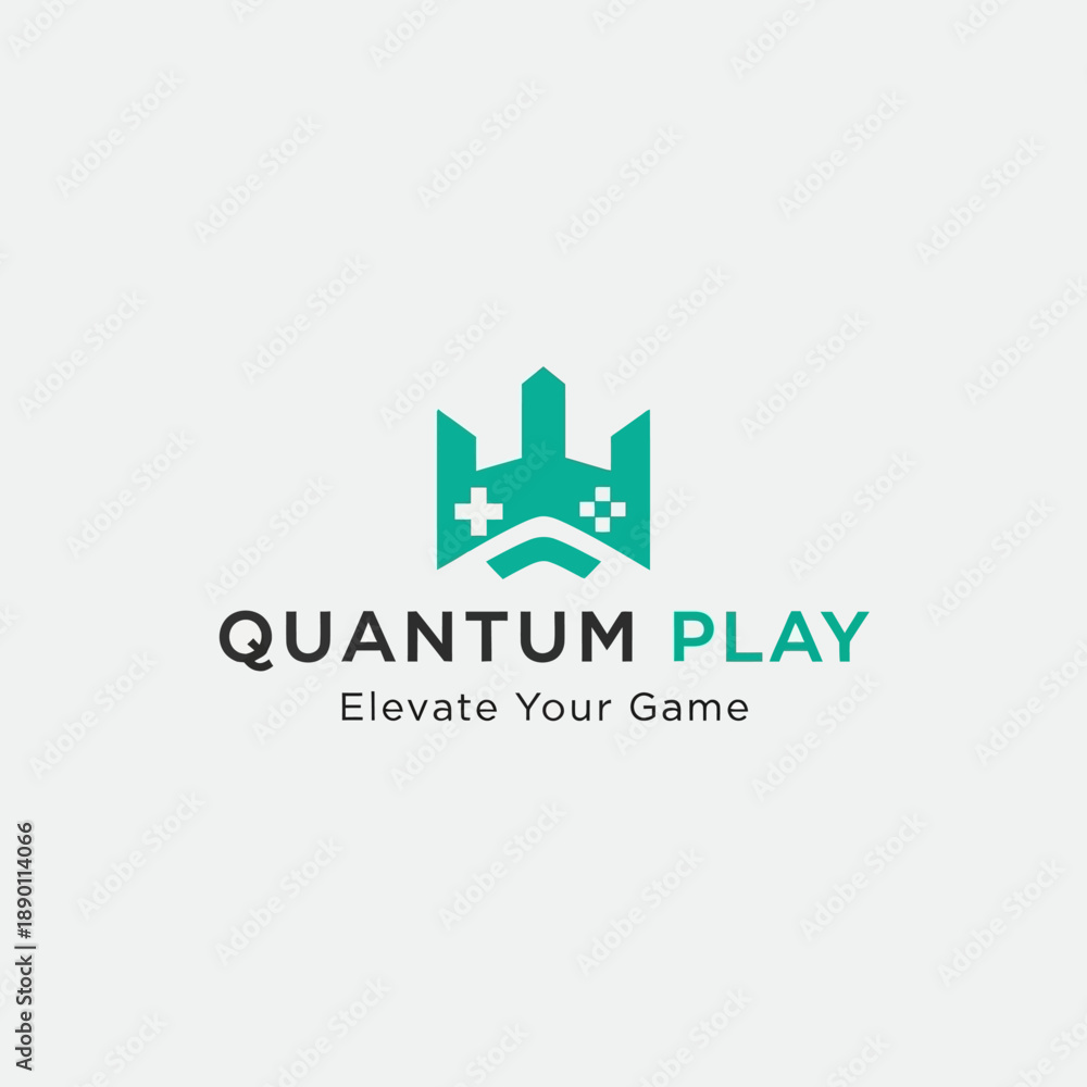 Obraz premium Quantum Play Logo Design Element Gaming.