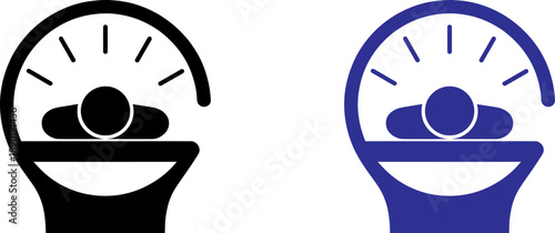 MRI Scanner and CT Scan Patient Icon for Medical Diagnostics and Radiology