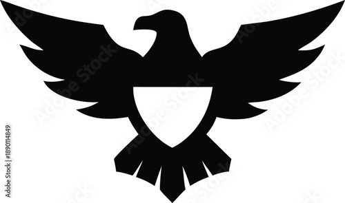 eagle badge silhouette illustration