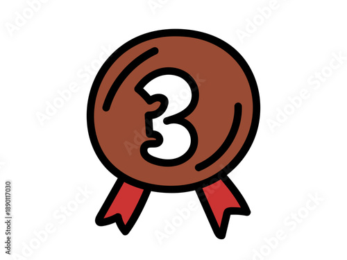 かわいい手描き風の3位のランキング素材