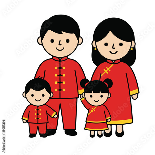 Happy Chinese New Year A Family Celebrating Lunar New Year and Imlek with Joy