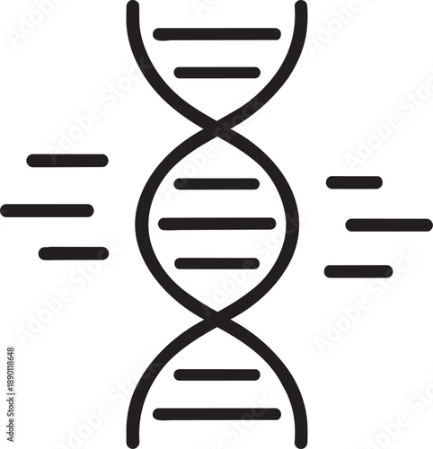 Genetic modification settings and control sliders line icon for biotechnology vector illustration