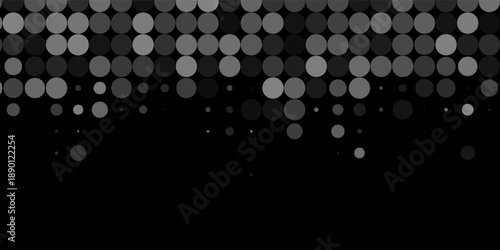 Minimal black background with evenly spaced gray dots creating a subtle geometric pattern. This clean and modern abstract design conveys simplicity, elegance, and balance.