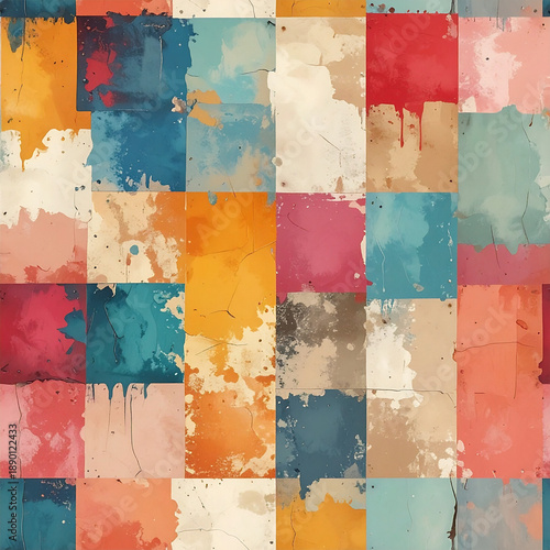 Abstract Color Block Painted Texture Background