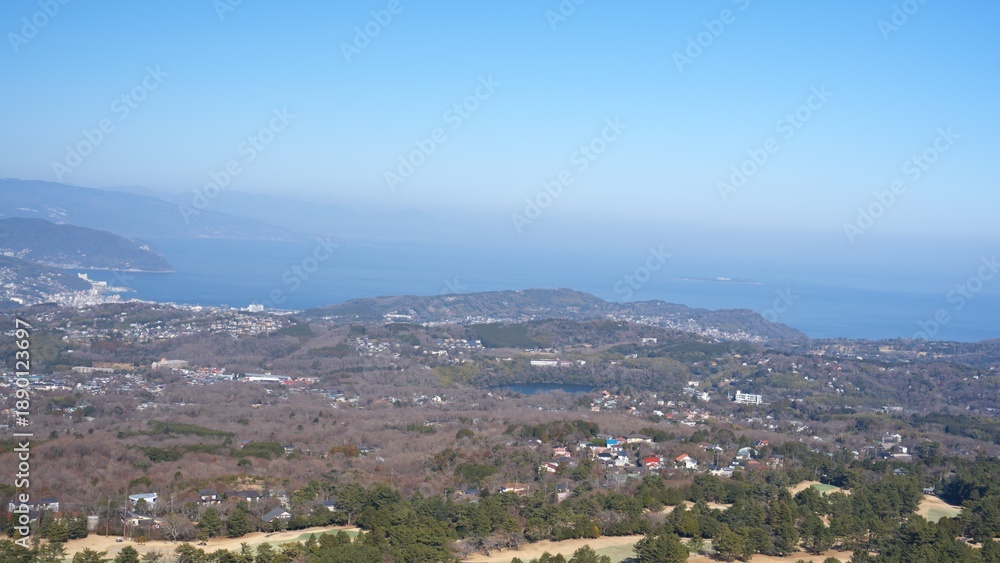 Obraz premium 大室山からの風景
