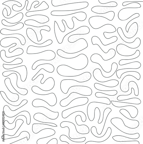 The sinuous lines form a dense or crumpled pattern, similar to the convolutions of the brain.