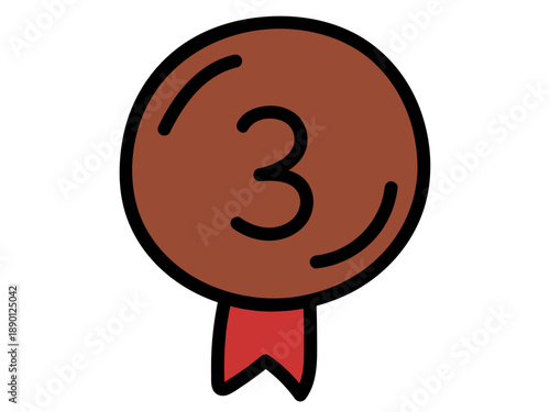 かわいい手描き風の3位のランキング素材