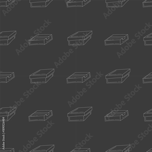 seamless pattern of cardboard in doodle style