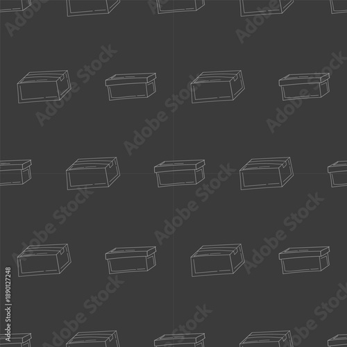 seamless pattern of cardboard in doodle style
