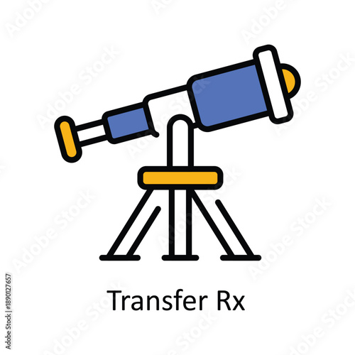 Transfer Rx Filled outline icon style illustration. EPS 10 file