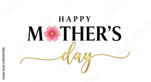 Happy mother's day greeting card with floral design