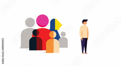 Standing Out By Choice And Expressing Individual Identity illustration