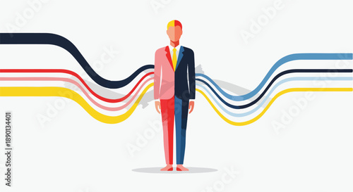 Emotional Self Control And Emotional Intelligence In Leadership illustration