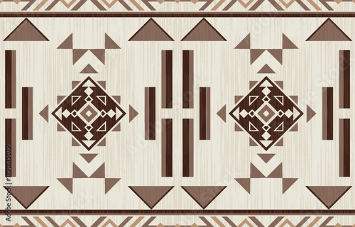 Seamless geometric ethnic pattern. Native American ethnic design, Southwestern decor design for background, curtain, carpet, wallpaper, clothing, wrapping, Batik.