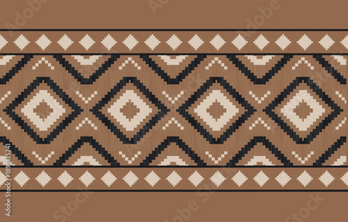 Seamless geometric ethnic pattern. Native American ethnic design, Southwestern decor design for background, curtain, carpet, wallpaper, clothing, wrapping, Batik.