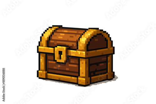 Treasure chest pixel art. 宝箱のピクセルアート。