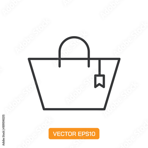 Shopping Bag Icons. Thin Line Symbol Elements Collection.