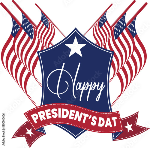 Happy US president day banner, poster, social media post design