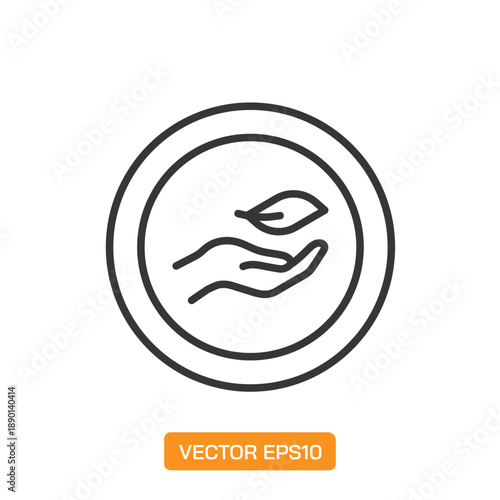 Organic Cosmetics Icons. Thin Line Symbol Elements Collection.