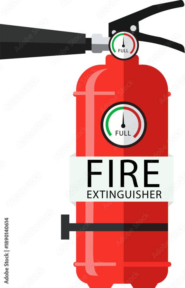 Obraz premium Fire Extinguisher Safety Equipment Vector